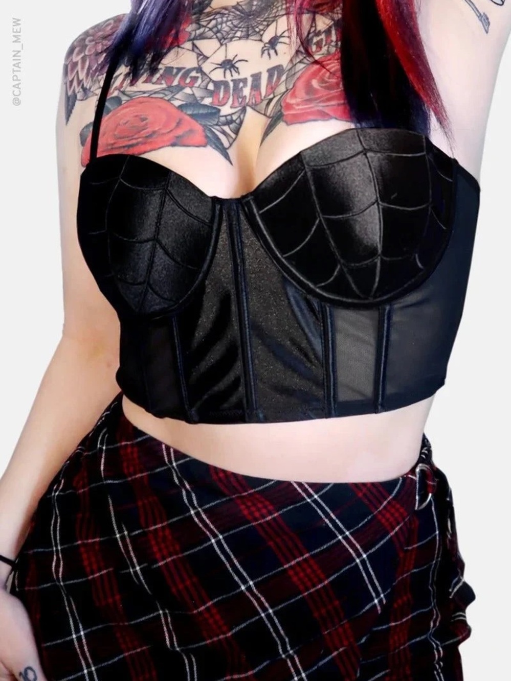 Forest Ink “Black Widow” Corset Top – Size Small